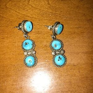 Sterling Silver Turquoise Earrings